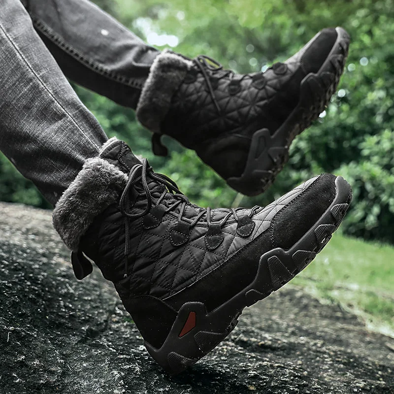 Зимний Теплый плюш Открытый Тактические спортивная обувь лагерь альпинистские