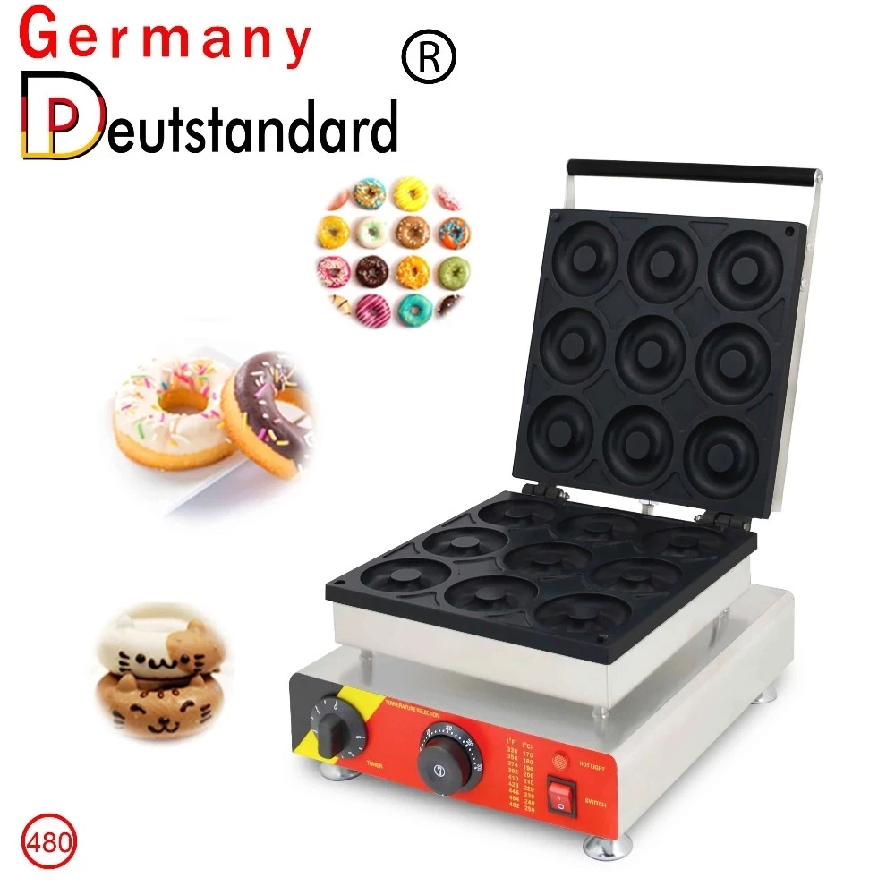 

9 Holes Automatic Electric Donut Machine Donut Making Machine 9CM Hot Sale Cake Making machine with high quality snack machine