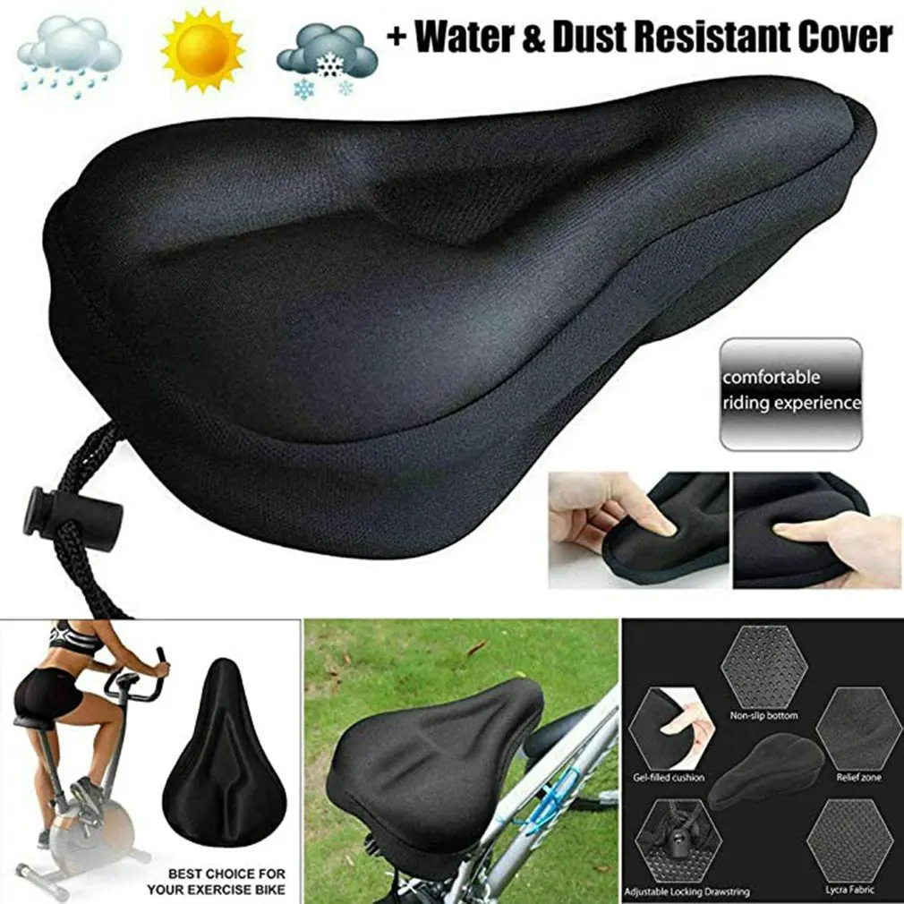 

Mountain bike seat cushion silicone seat saddle mountain bike seat bag riding equipment bicycle saddles