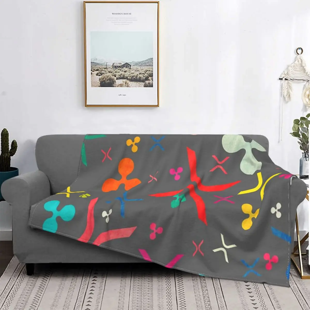 

Xrp-Manta a cuadros para cama y sofa, manta de muselina, ropa de cama y fundas