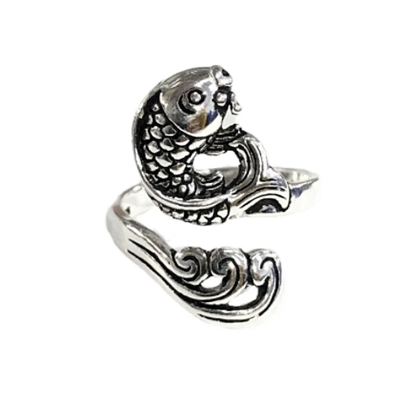 Прямая поставка большие женские кольца в этническом стиле с изображением Милого