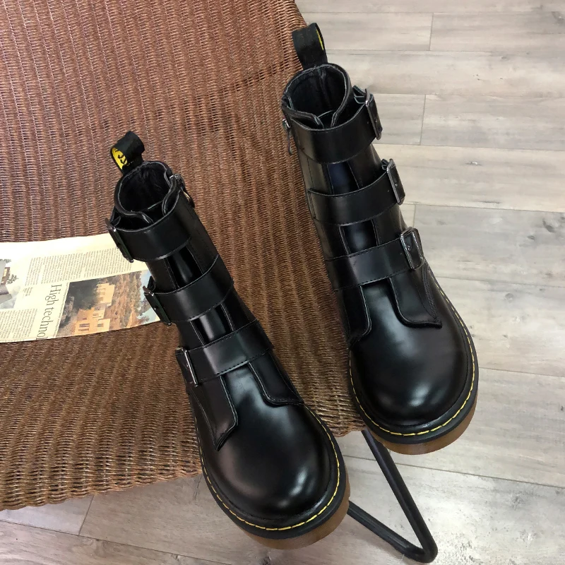 Ботинки из лакированной кожи Женские зимние ботинки ботильоны на платформе