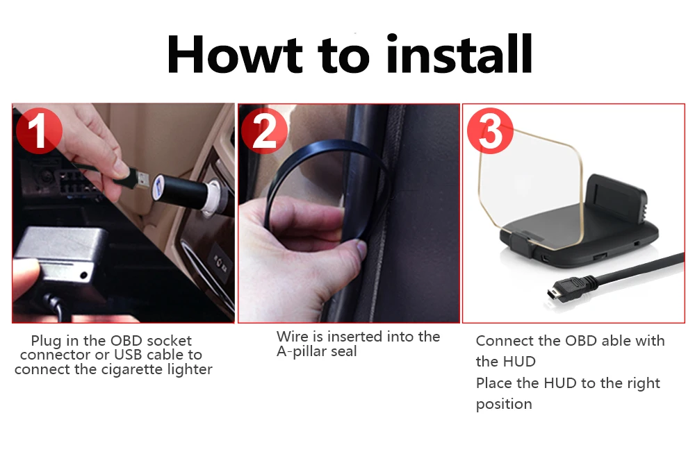 OBDHUD C1OBD Plus gps дисплей с головкой автомобиля общая скорость OBD интеллектуальная подвеска высокой четкости HUD оптическая проекция