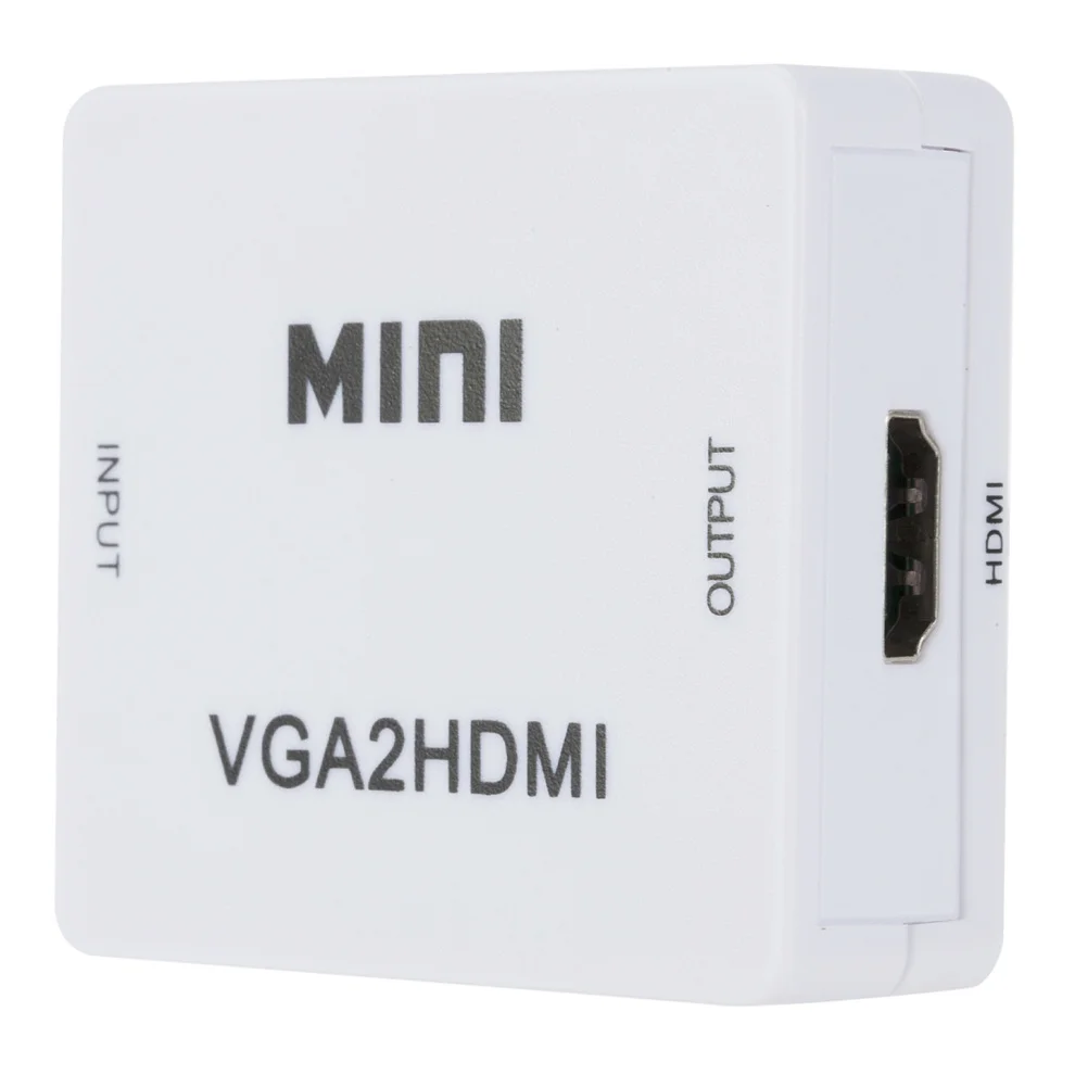 Портативный конвертер LccKaa Mini VGA в HDMI видеоприставка VGA2HDMI аудиоадаптер 1080P для