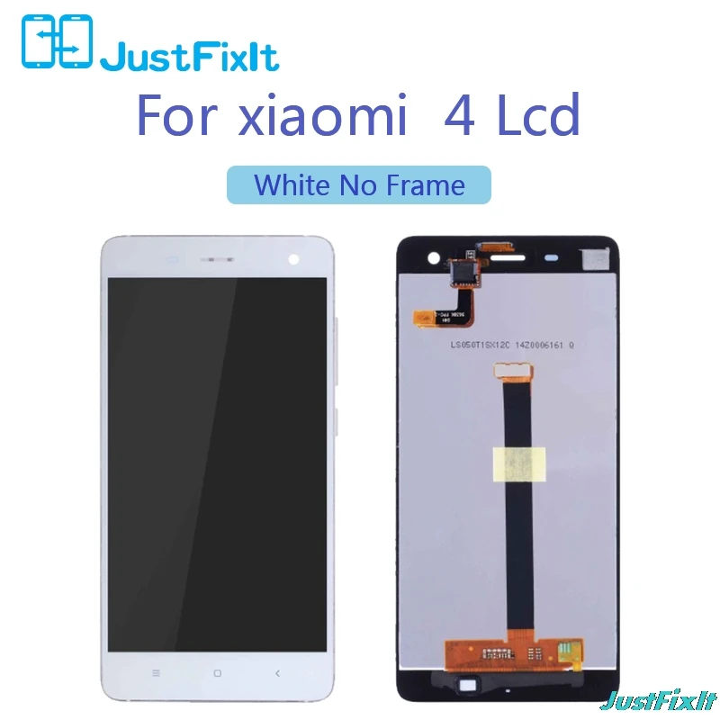 white No Frame Для Xiaomi Mi 4 ЖК сенсорный экран дигитайзер с рамкой оригинальная замена черный белый 5,0 дюймов для Xiaomi Mi 4 дисплей - Цвет: white No Frame