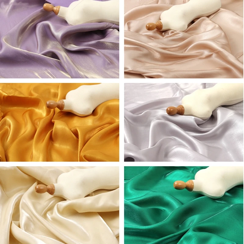 Яркая шелковая ткань с градиентом шелковистая деликатная высокого качества