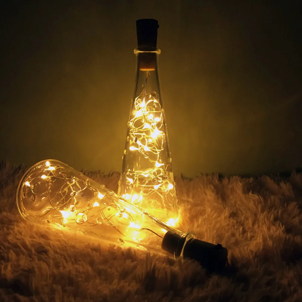 В форме пробки светильники в винных бутылок 1 м/2 м DIY светодиодный свет шнура с