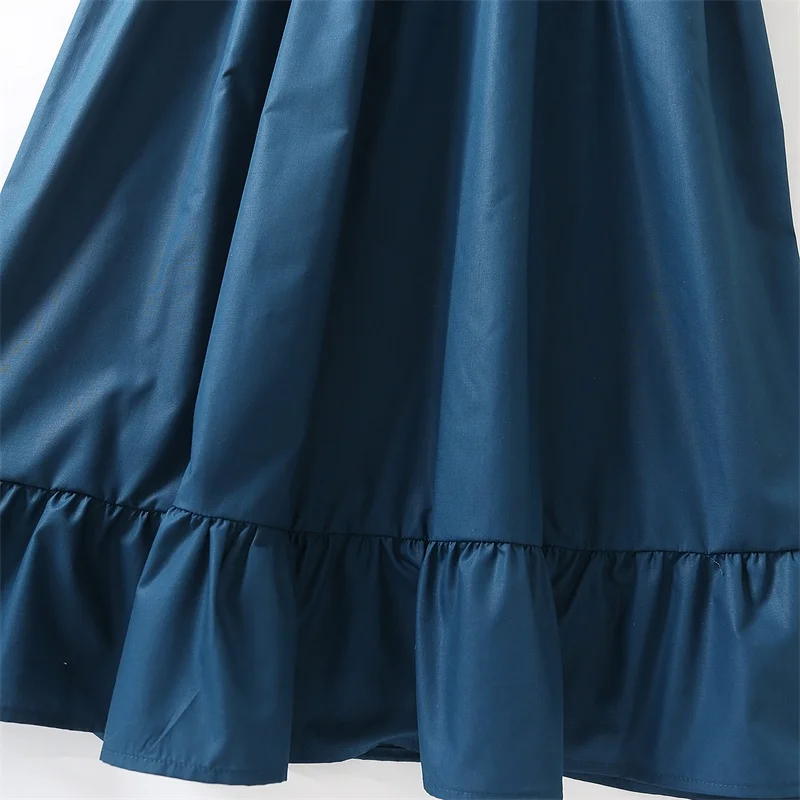 

ZXQJ Women 2021 Chic Fashion Ruffled Pleated Midi Dress Vintage Sleeveless Spaghetti Strap Female Dresses Vestidos Mujer