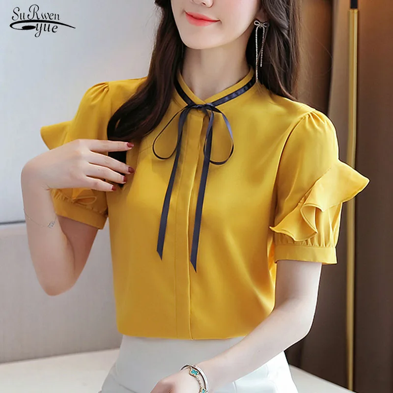 

Женская шифоновая рубашка Blusa Feminina 2020, повседневные Модные женские топы и блузки с длинным рукавом, кружевная женская блузка 9911