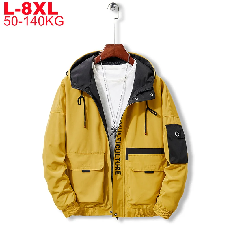 

Oversized 6xl 7xl 8xl Autumn Mens Jackets Large Size Windbreakers Spring Men's Jacket Streetwear Jackets Male Pilot Bomber Coats