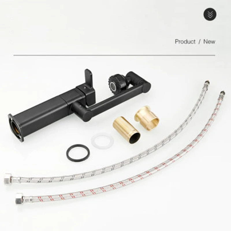 

BAKICTH Multifunction Bathroom Sink Faucet Hot Cold Water Mixer Crane Antique Bronze Deck Mounted Universal 360 Water Taps