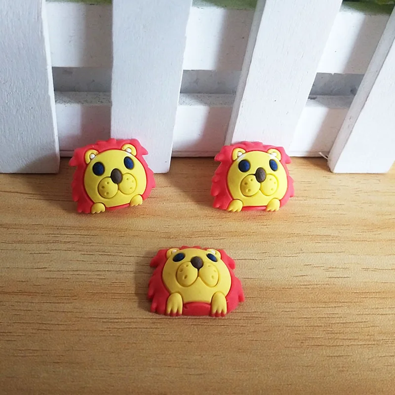 

10Pcs 3D Cartoon Lion Flatback Cabochon Silicone Rubber Decoration Crafts DIY Jewelry Hair Bows Centers Accessories Scrapbooking