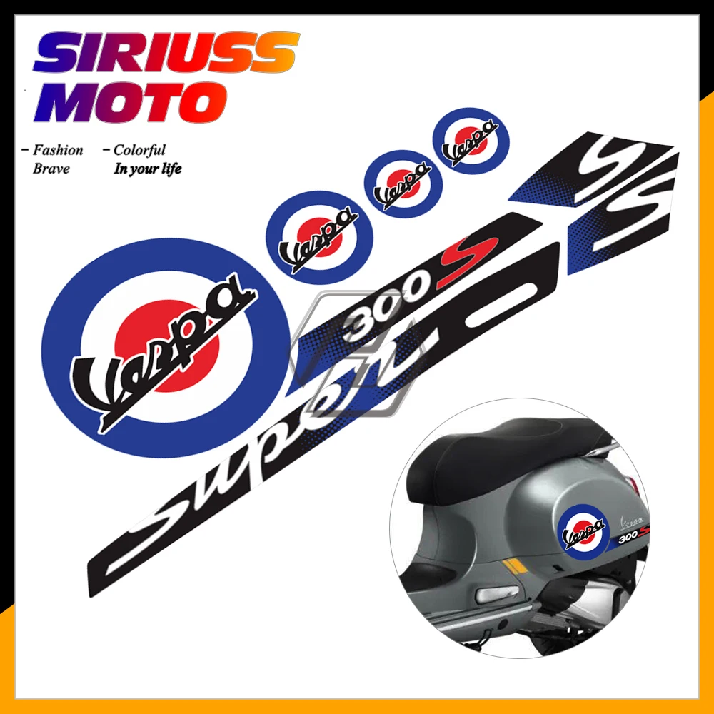 

Отражающая наклейка на мотоцикл чехол для Piaggio Vespa GTS 300 Super Sport