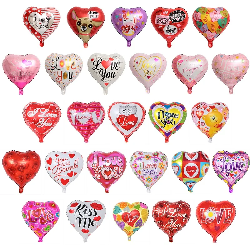 10 шт. 18 дюймов воздушные шары с надписью I Love You Heart надувные гелиевые из фольги