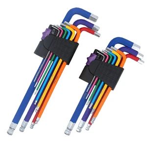 Набор шестигранных гаечных ключей, 9 шт., 1,5-10 мм, с цветовой кодировкой