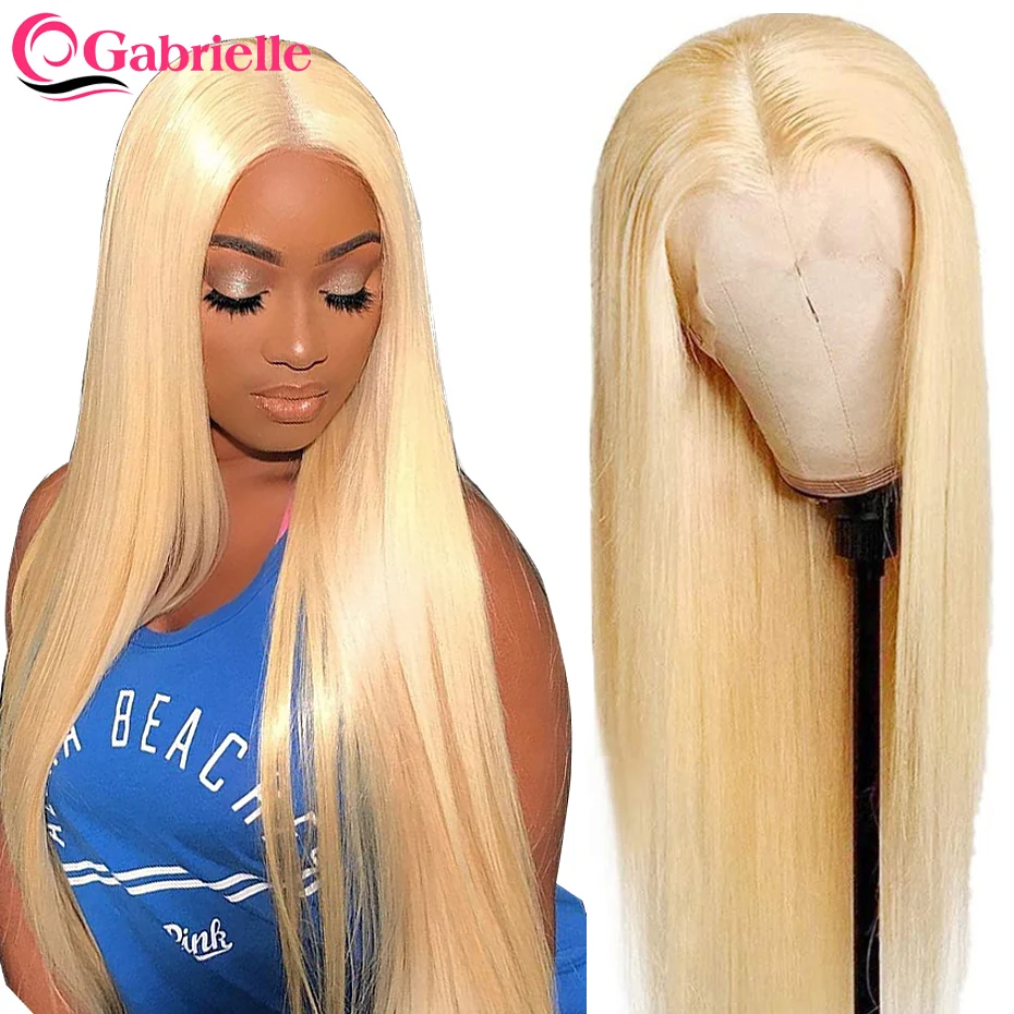 

Brazilian Straight 613 T Part 13x1 Lace Front Human Hair Wigs Blonde Lace Part Colored Wigs Transparent Lace Remy Hair Gabrielle