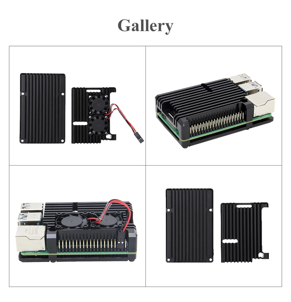 Металлический чехол для последние Raspberry Pi 4 Модель B LPDDR4 2G/4G Quad-core Cortex-A72(ARM v8), 64-разрядная 1,5 Ghz Dual core 4K HDMI Выход Мощность