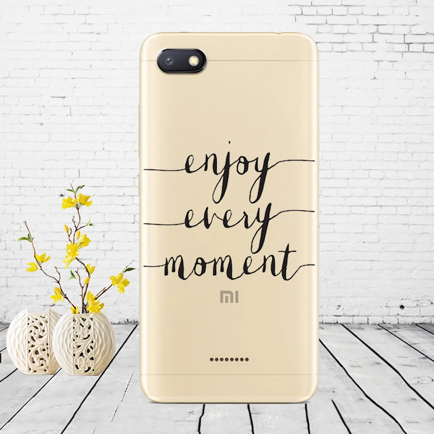 D41 Силиконовый чехол для xiaomi redmi 6a защитный чехол Мягкий ТПУ чехол для телефона Чехлы для xiaomi redmi 6A чехол бампер 6a Coque - Color: D41