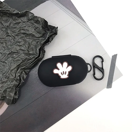 C DIY 3D милый силиконовый чехол для samsung Galaxy Buds защитный чехол для зарядки с Bluetooth наушниками и кожаным брелоком - Color: C