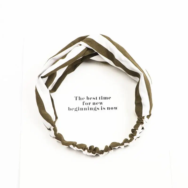 

Women's Trendy Spring Summer Chiffon Headbands Fashion stripes Print Wide Bands Turban Headwear Headwrap Hair Accessories
