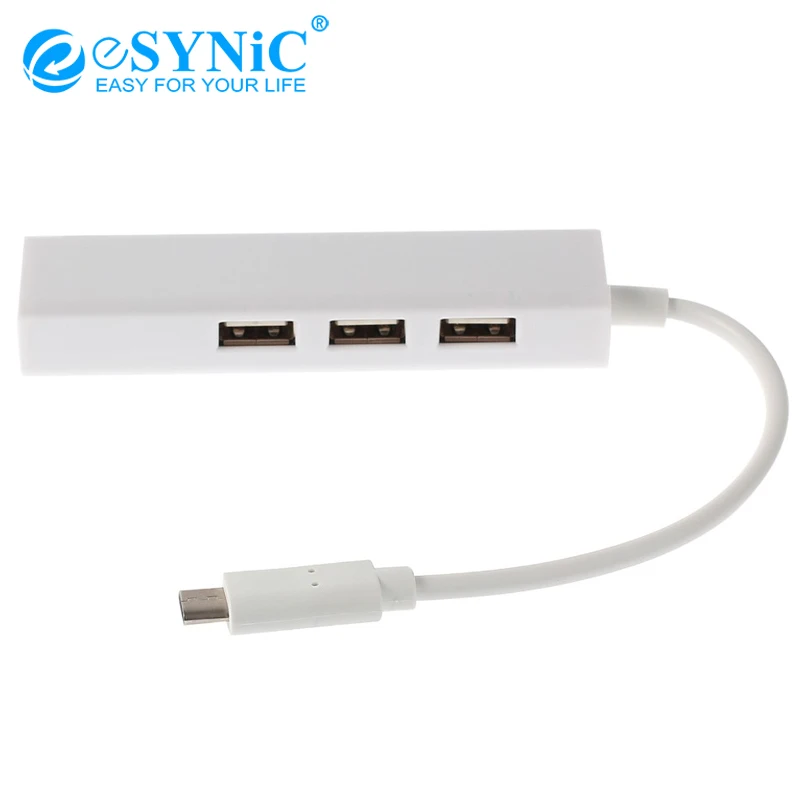 ESYNiC 3 порта Стандартный USB 2 0 концентратор позволяет подключать и играть белый