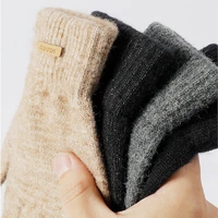2022 mens winter ski riding gloves plus velvet warm knitting touch screen non slip windproof elastic fashion ladies gloves