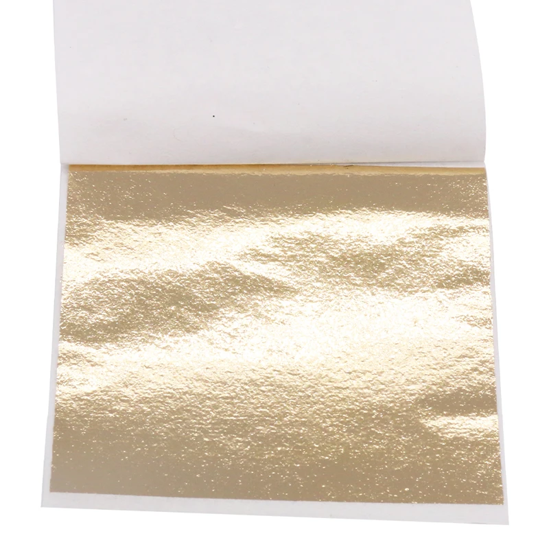 Антикварные листы золотых листьев имитация сплава фольга бумага 8x8 5 см для