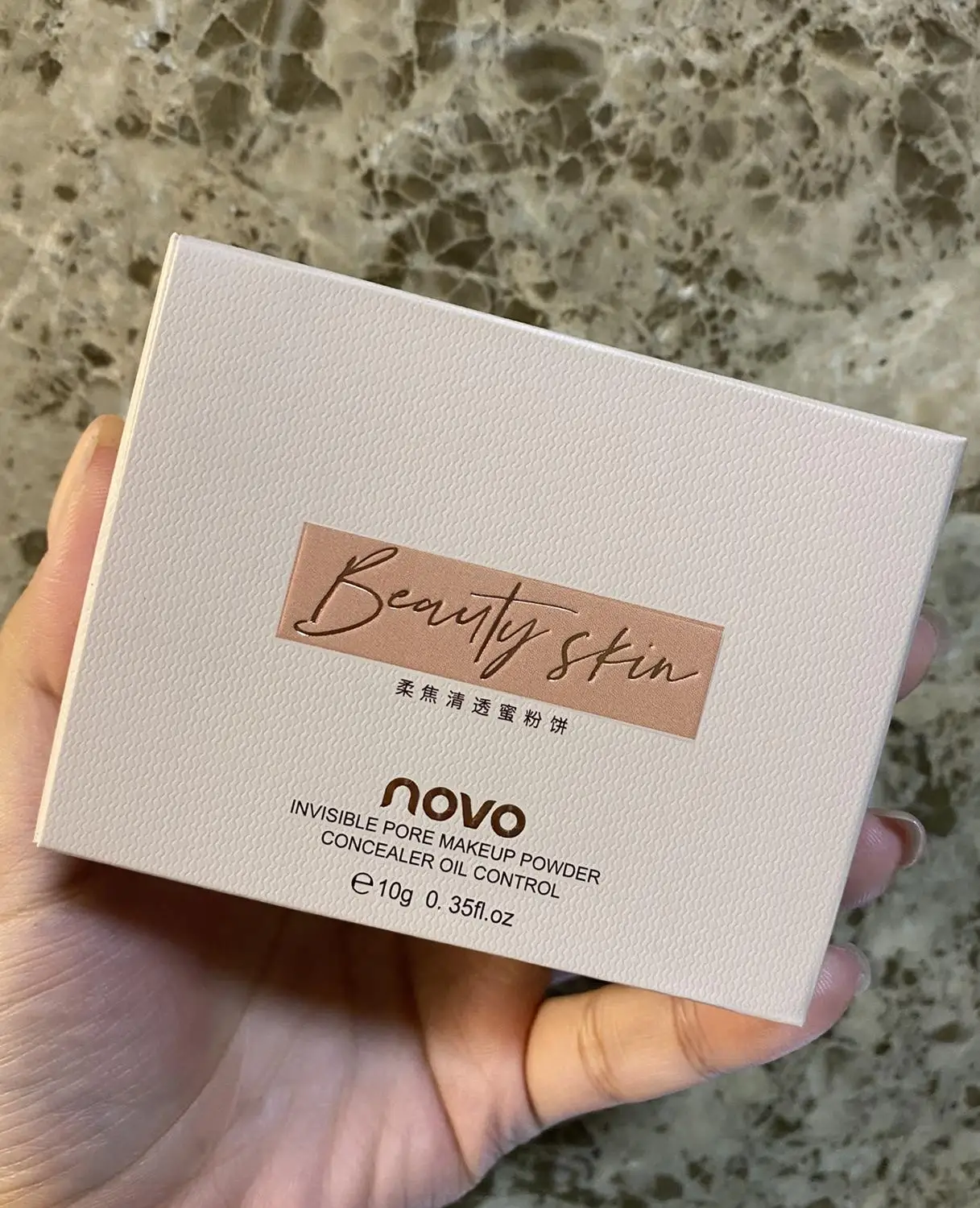Novo Clear Powder Cake Fine and Lasting Makeup Waterproof Sweat-Proof Brighten Skin Color Setting |