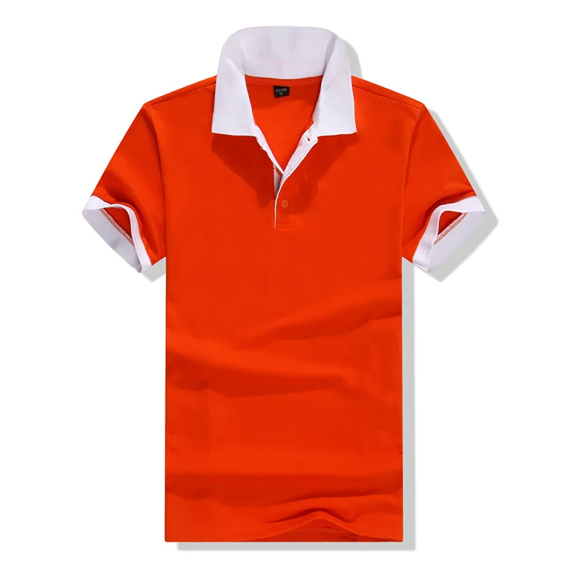 

Summer collar men Polo unlined upper garment of cotton T-shirt with short sleeves