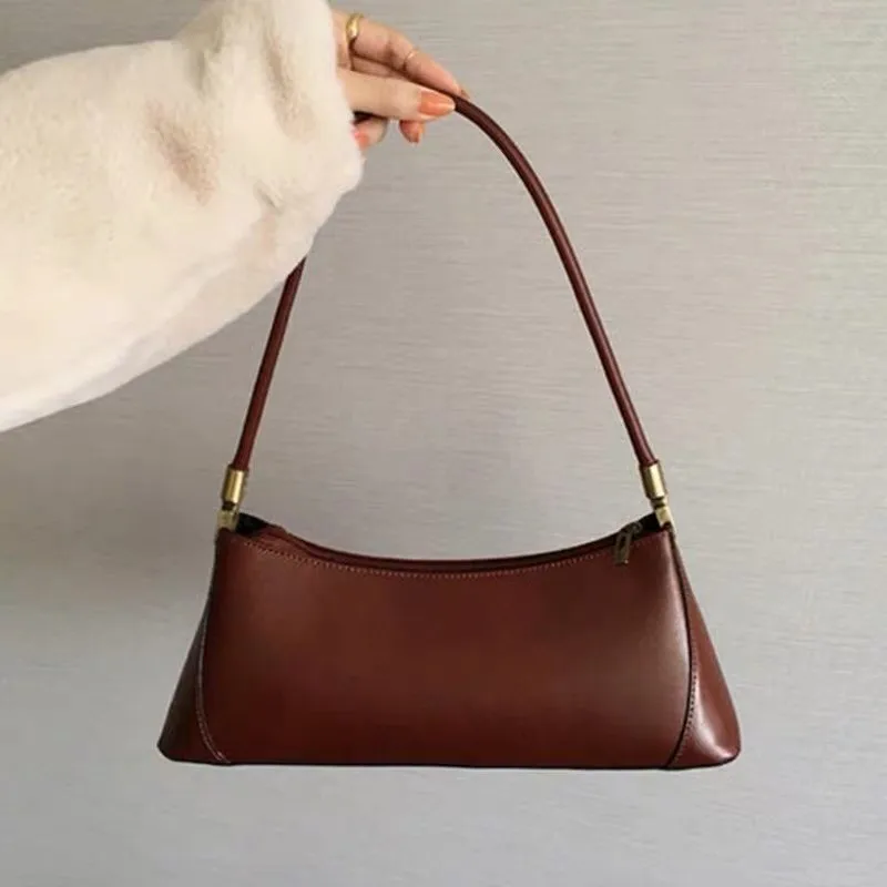 

2020 New Fashion Solid Shoulder Women Bag Hand Bag Personality Wild Fashion Pu Leather Baguette shape Handbag bolsa feminina