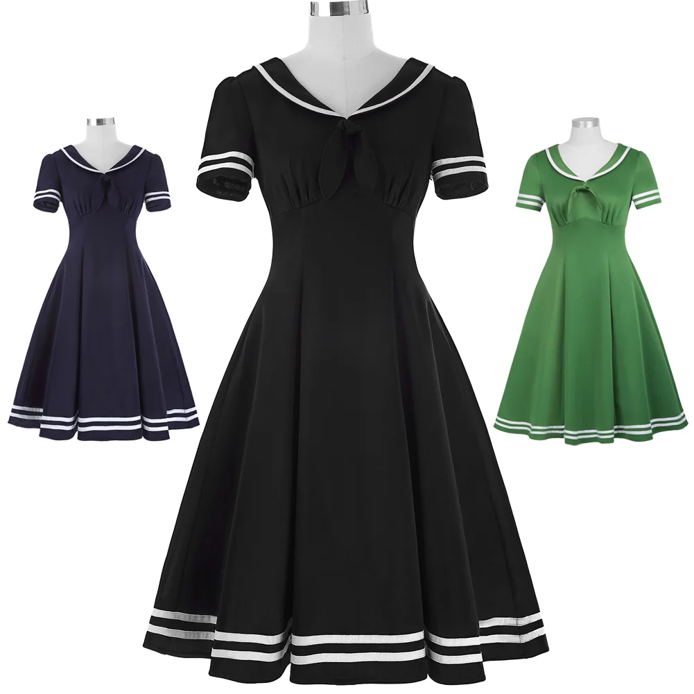 Jurken, женское платье с бантом, Belle Poque, летнее, Одри Хепберн, 50 s, 60 s, винтажные платья, Vestidos, большой размер, рокабилли, вечерние платья