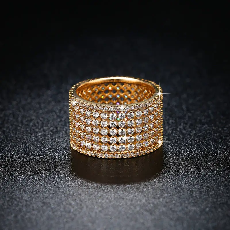 Кристалл Циркон кольцо Личность цилиндрические кольца медь кубический цирконий