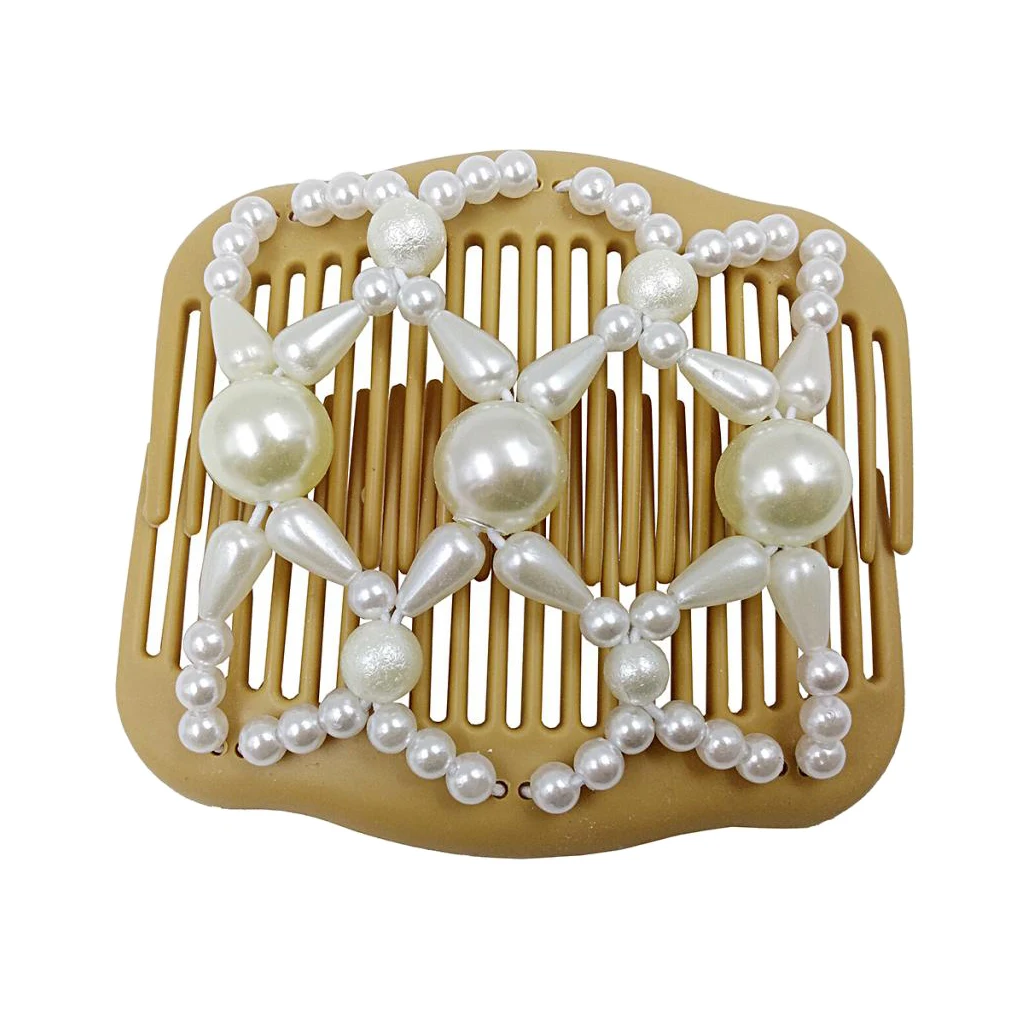 Стильные эластичные гребни для волос в стиле ретро с бусинами |