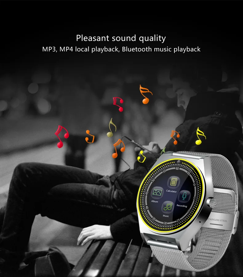 

SCOMAS Touch Screen Sim Card Smart Watch Men Women With Camera Bluetooth Smartwatch Heart Rate Fitness Tracker Smart bracelet