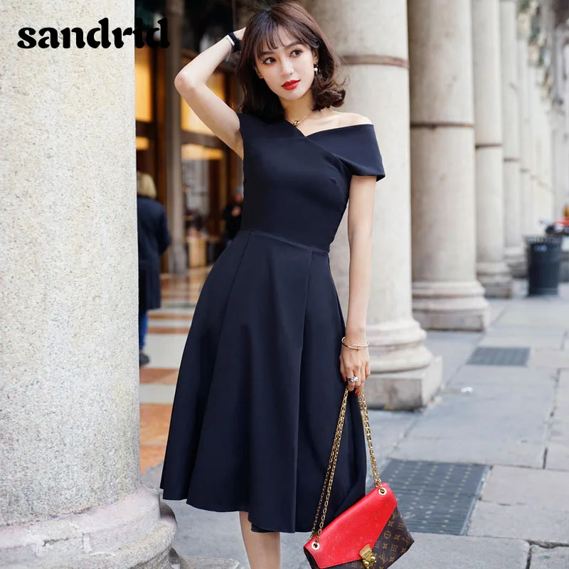 2020 новые женские летние черные маленький парадный платье пикантные вечерние