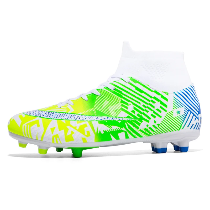 

2021 Professional Soccer Boots Men High-Top Soccer Sneakers Male Unisex Futsal Shoes Training Football Boots Big Size Trainers