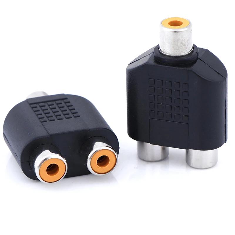 Новый 2 шт. аудио разъем адаптер штекер стерео RCA AV сплиттер мужчин и женщин кабель