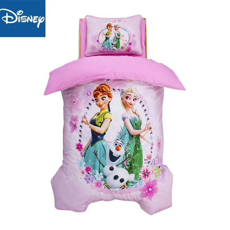 

Дисней Розовый «Принцесса Эльза», Комплект постельного белья для детей, 47 (Европа) "X59" дюймов кроватки Размеры пододеяльник подушка постельное белье из хлопка для девочек