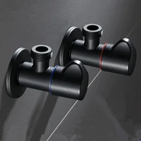 bathroom angle filling valve faucets black stainless steel kitchen cold hot mixer tap toilet accessories standard g 12 threaded