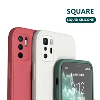 square liquid silicone case for xiaomi poco m3 pro poco m3 poco f3 poco x3 nfc poco x3 pro slim soft cover