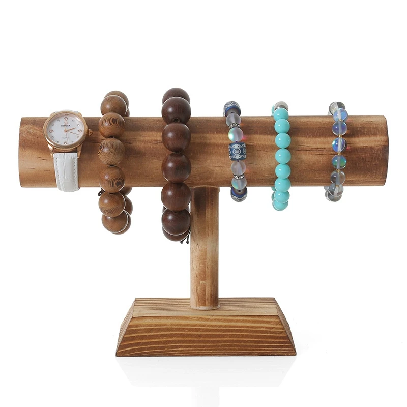 

Wooden Jewelry Display Stand Perfect for Bracelet Bangle Watch for Home Organization,Tradeshow and Showcase