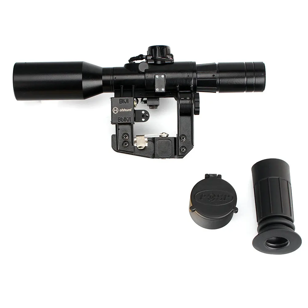 

RO-SVD 6X42D Hunting Riflescope Red Illuminated Glass Etched Reticle POS-1 Sight Tactical Scopes Mount Fits SKS Tigr Romak-3