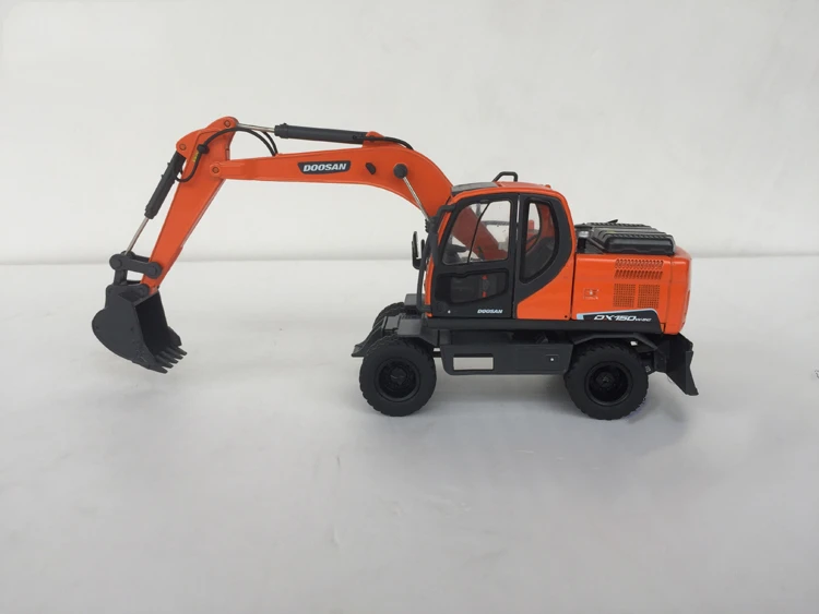 1/40 Doosan DX150W-9C, колесные экскаваторы, строительный автомобиль, игрушки для мальчиков