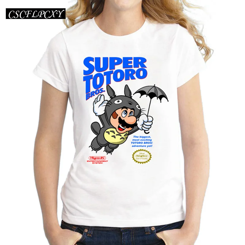 2019 Новая мода супер Тоторо дизайн женская футболка с коротким рукавом топы
