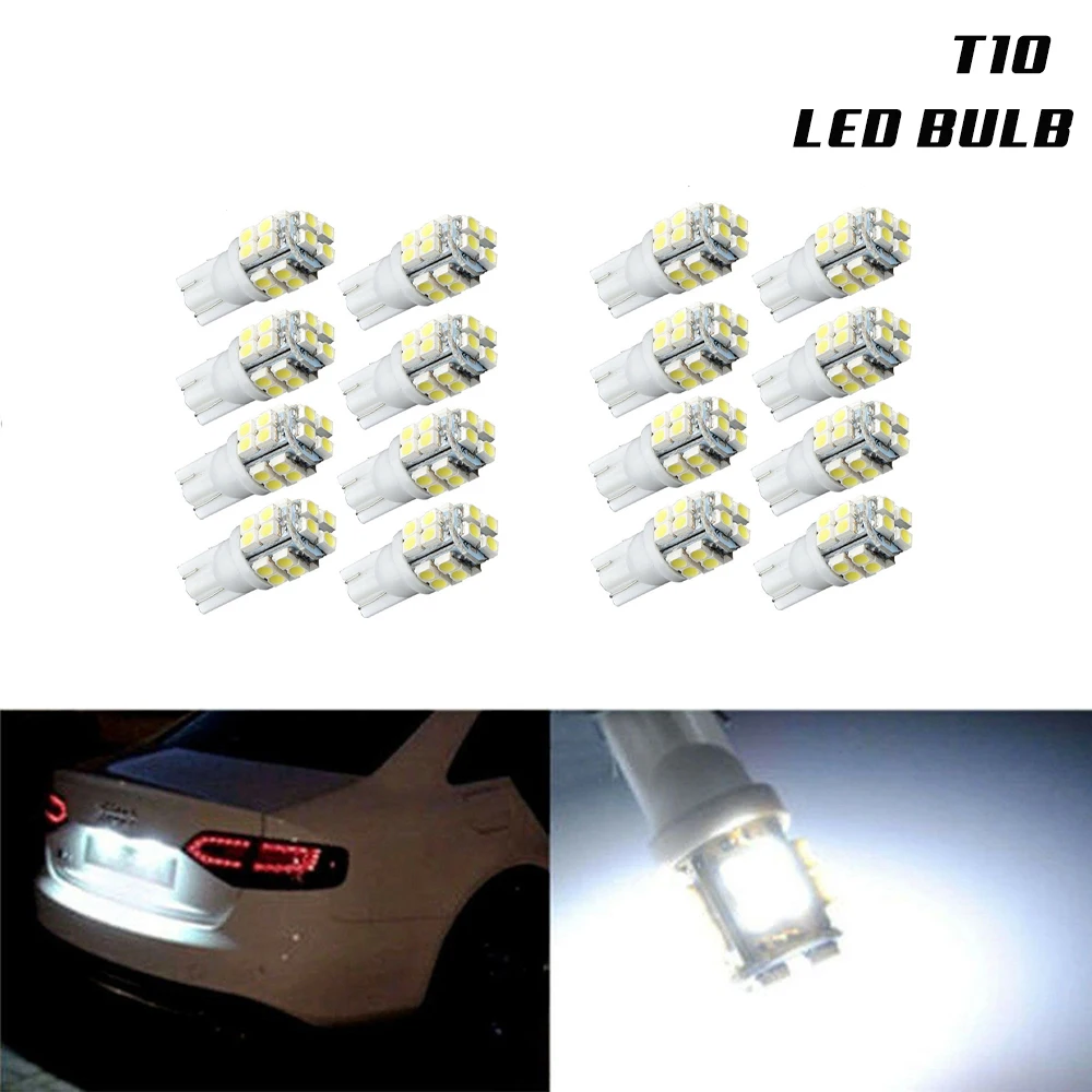 2Pcs T10 Car Interior Super Bright LED Light 20-SMD White 6000K Wedge Bulb 12V 4014 SMD Canbus | Автомобили и мотоциклы