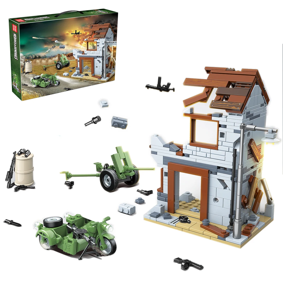 371 шт. Детский конструктор классические войны|Блочные конструкторы| |