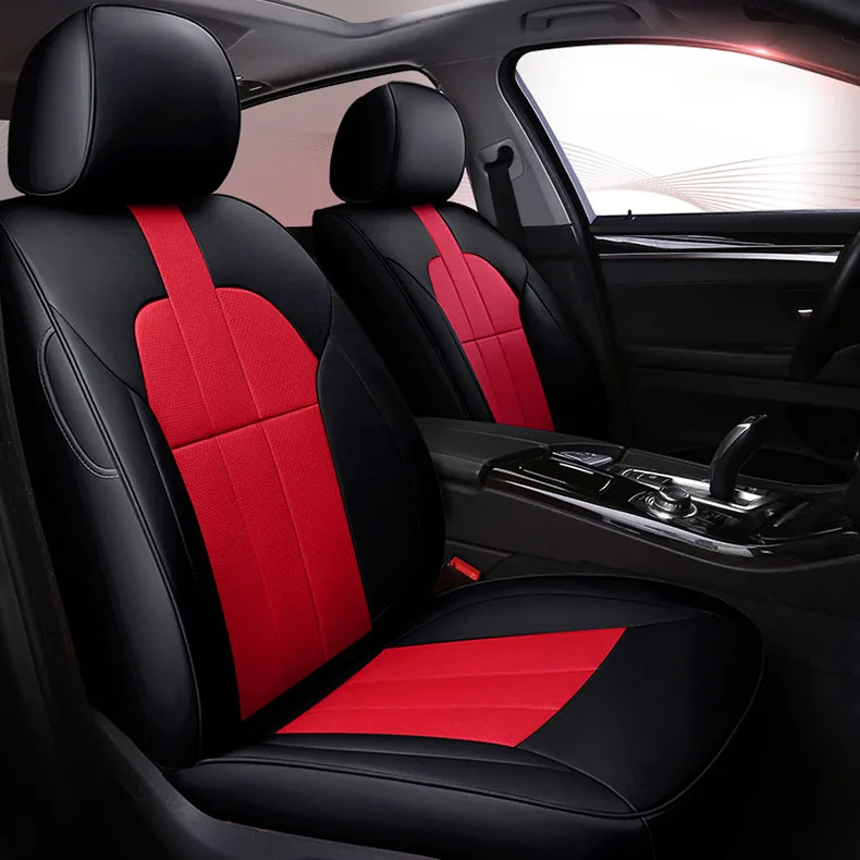 

custom 2 pc front seat car seat cover cowhide leather for Jaguar XE XJ XF XJL Dodge Challenger Avenger Caliber car accessories
