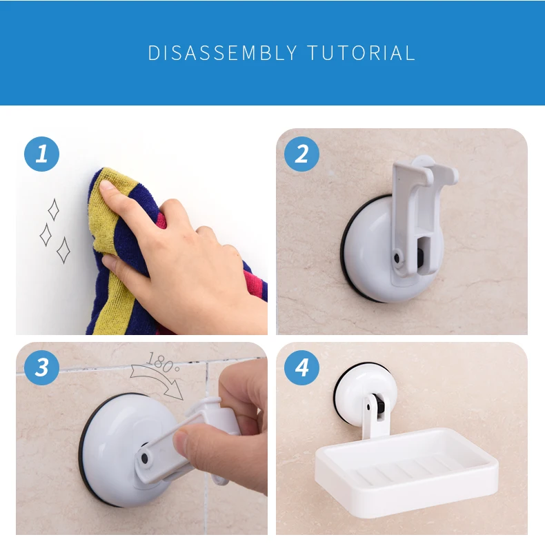 Съемная присоска мыльница многоразовая Водонепроницаемая Мыльница полка для