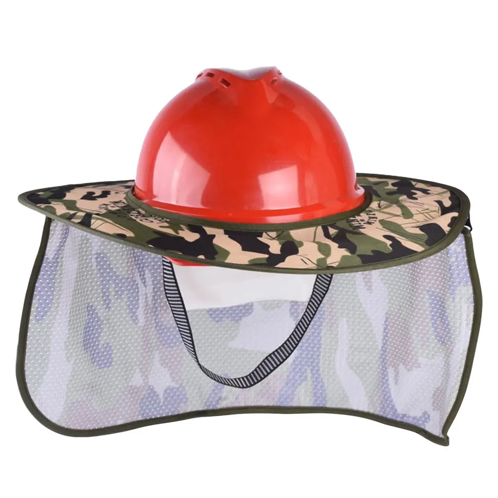 

Sun Hat For Safety Helmet Adjustable Wide Brim Ultraviolet-proof Hat Sun Protection For Outdoor Work