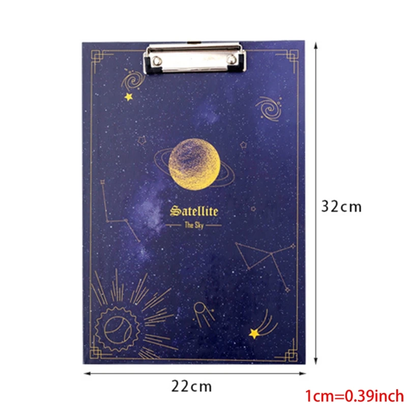 

Starry Sky Series Writing Board Clipboard for Office School Hardboard A4 Paper Pad Paperboard File Holder for Writing Drawing